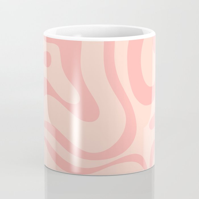 Soft Blush Pink Liquid Swirl Modern Abstract Pattern Coffee Mug Gallery Image 4