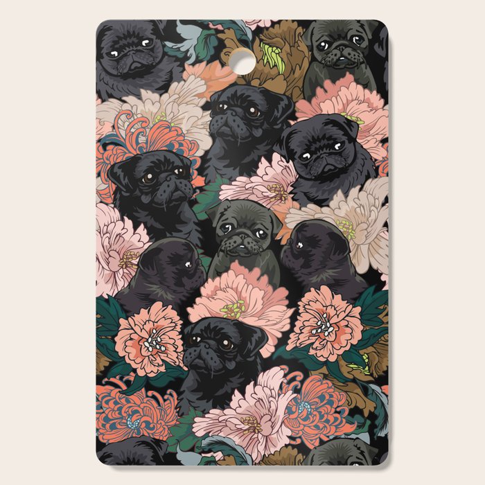 Because Black Pug Cutting Board Gallery Image 1