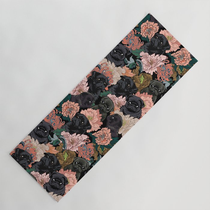 Because Black Pug Yoga Mat Gallery Image 1
