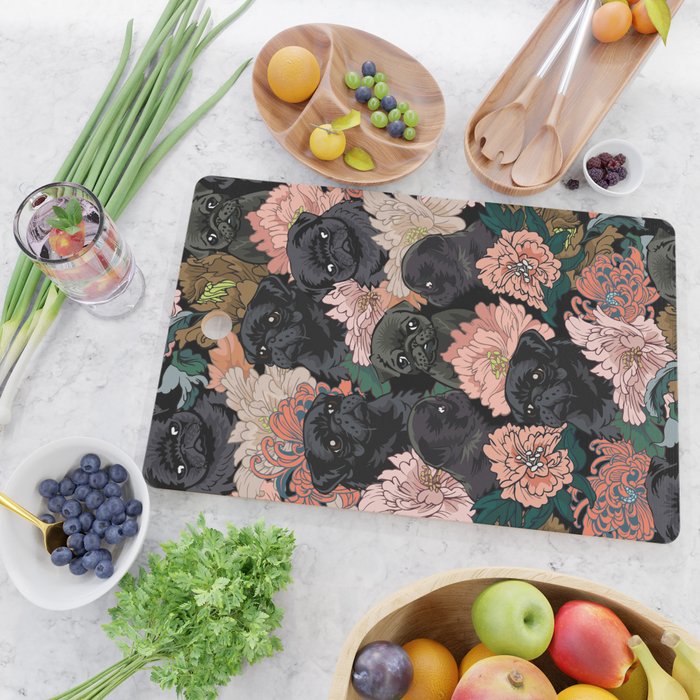 Because Black Pug Cutting Board Gallery Image 2
