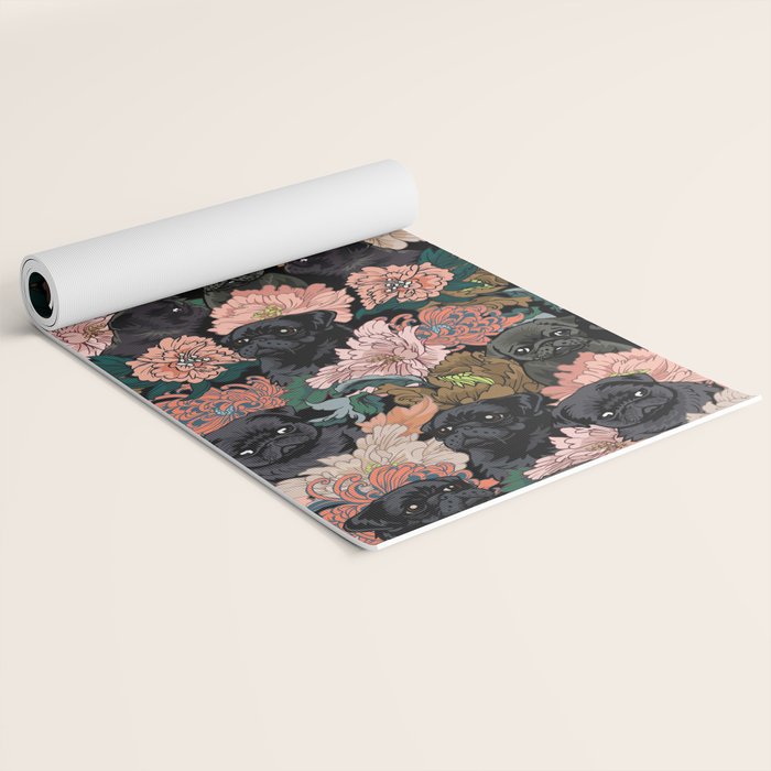 Because Black Pug Yoga Mat Gallery Image 2