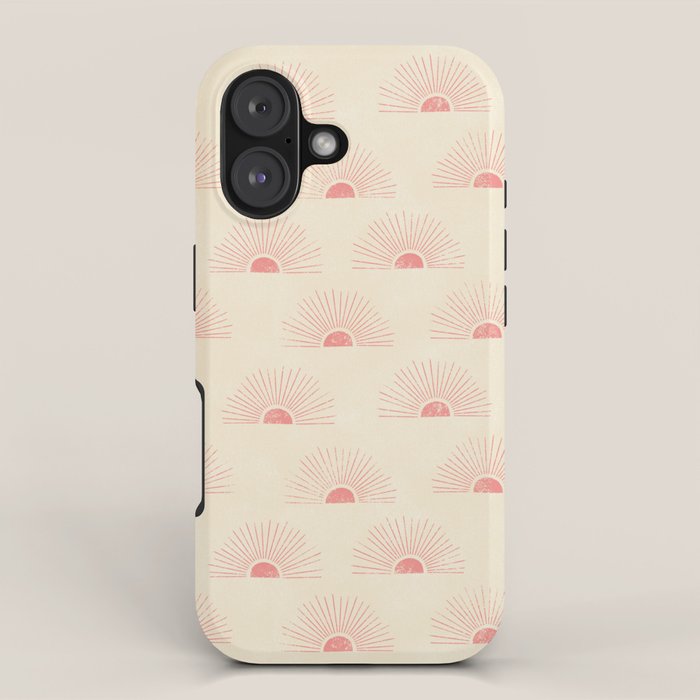 Sunrise - pink and cream iPhone Case Gallery Image 1