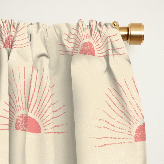 Sunrise - pink and cream Window Curtain Gallery Image 2