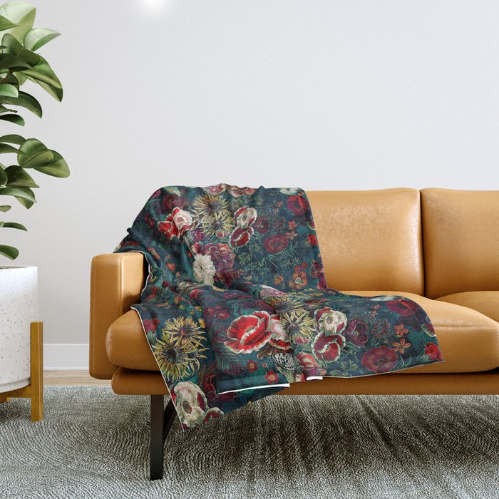 Night Garden Gr Throw Blanket Gallery Image 1