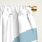Two Tone Line Curvature XV Sky Blue Modern Arch Abstract Window Curtain Gallery Image 2