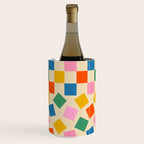 Colorful Check Shake Retro Checkered Pattern Wine Chiller Gallery Image 2