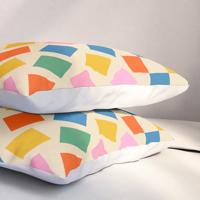Colorful Check Shake Retro Checkered Pattern Pillow Sham Gallery Image 3