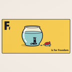 F is for freedom - the irony Desk Mat Gallery Image 3