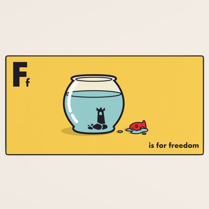 F is for freedom - the irony Desk Mat Gallery Image 3