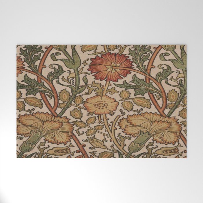 William Morris Rose and Rose, William Morris floral design  Welcome Mat Gallery Image 1