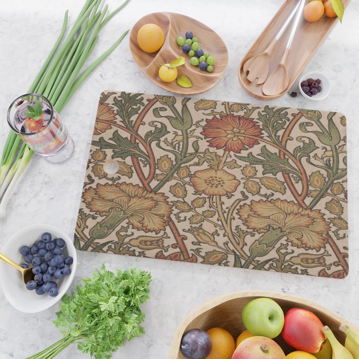 William Morris Rose and Rose, William Morris floral design  Cutting Board Gallery Image 2