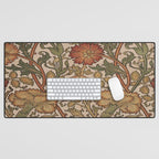 William Morris Rose and Rose, William Morris floral design  Desk Mat Gallery Image 1