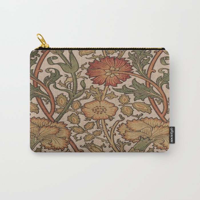 William Morris Rose and Rose, William Morris floral design  Carry All Pouch Gallery Image 1