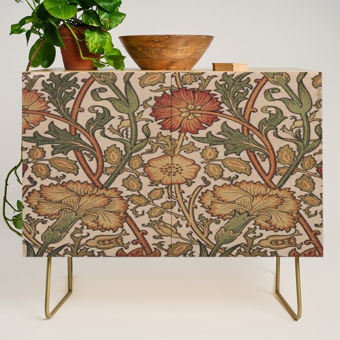 William Morris Rose and Rose, William Morris floral design  Credenza Gallery Image 1
