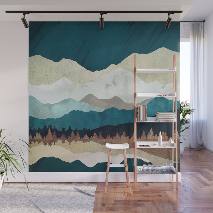 Fall Forest Night Wall Mural Gallery Image 1