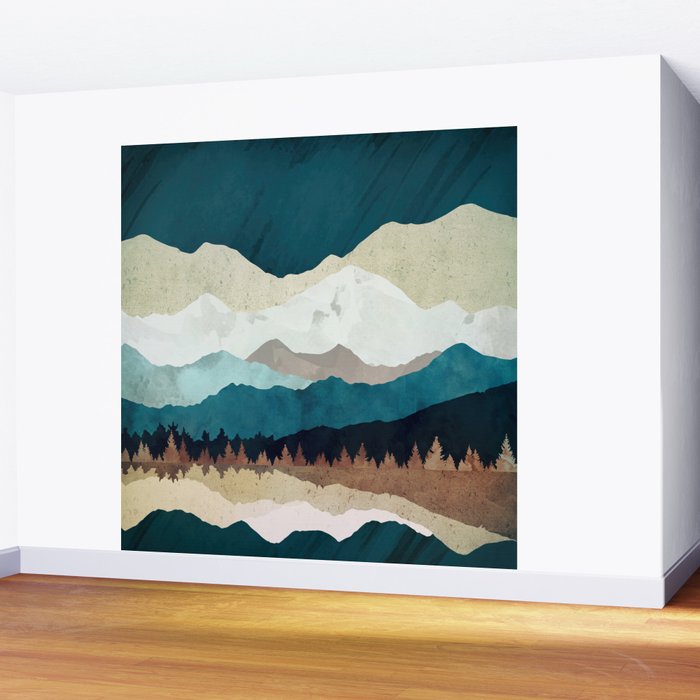 Fall Forest Night Wall Mural Gallery Image 2