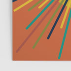 Sun 2 - Mid Mod Multicolor Sunburst on Orange Poster Gallery Image 3