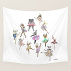 Animal Ballerinas Wall Tapestry Gallery Image 4