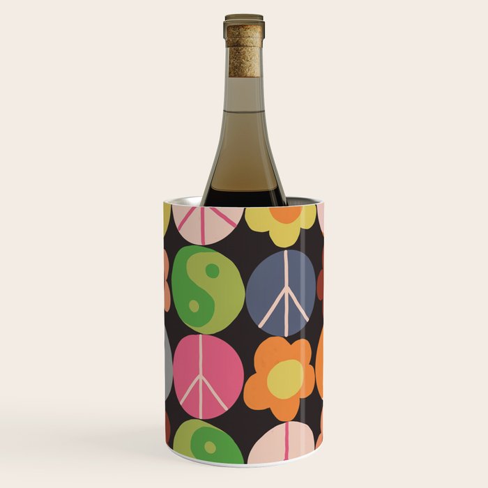 Flower power black Wine Chiller Gallery Image 1