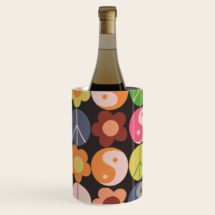 Flower power black Wine Chiller Gallery Image 3