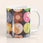 Flower power black Coffee Mug Gallery Image 1