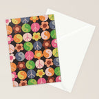 Flower power black Stationery Card Gallery Image 2