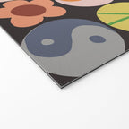 Flower power black Welcome Mat Gallery Image 2