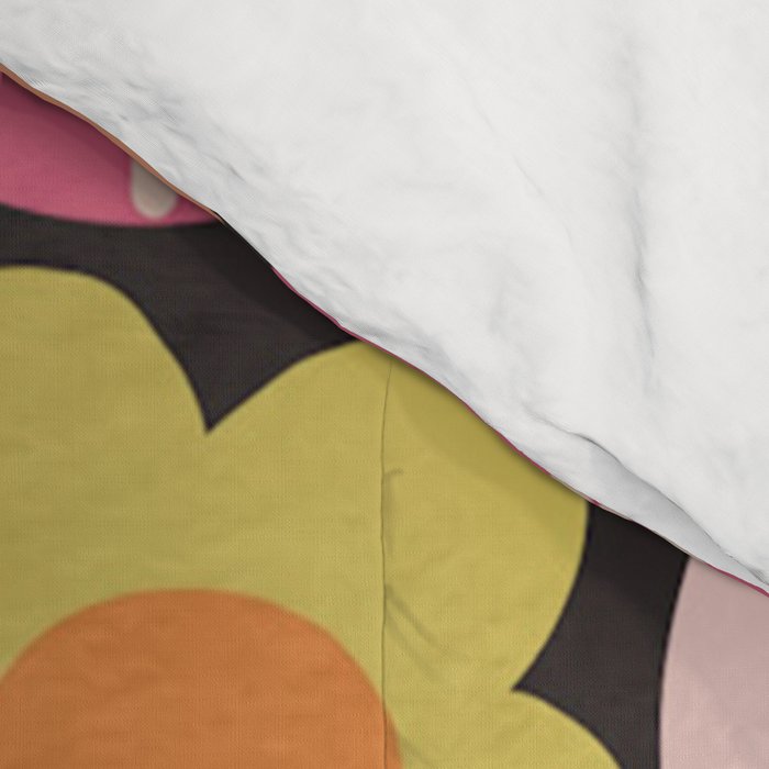 Flower power black Comforter Gallery Image 4