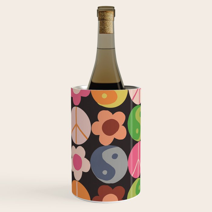 Flower power black Wine Chiller Gallery Image 2