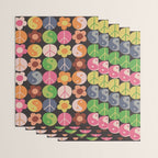 Flower power black Wrapping Paper Gallery Image 3