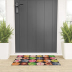 Flower power black Welcome Mat Gallery Image 3