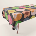 Flower power black Tablecloth Gallery Image 1