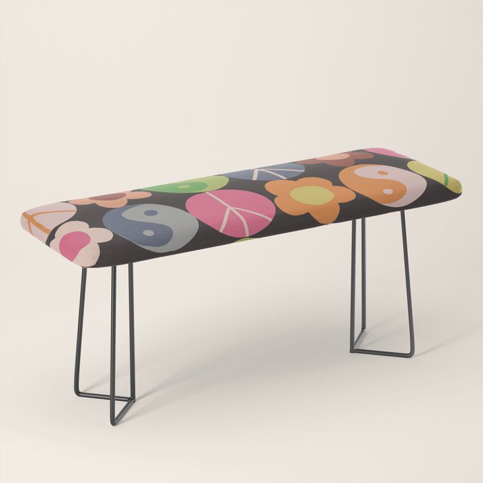 Flower power black Bench Gallery Image 1