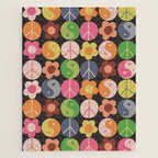 Flower power black Jigsaw Puzzle Gallery Image 1