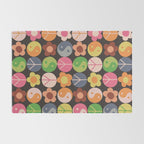 Flower power black Rug Gallery Image 2