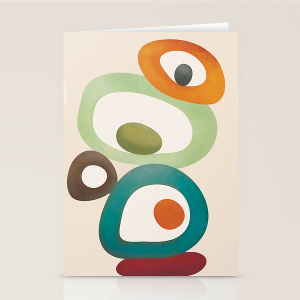 Mid-Century Modern Abstract Art 03 Stationery Card Gallery Image 1
