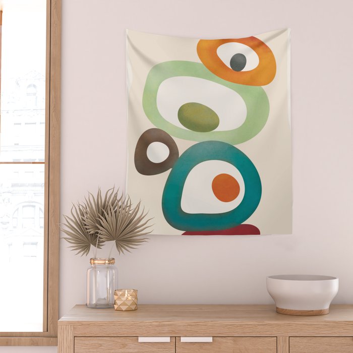 Mid-Century Modern Abstract Art 03 Wall Tapestry Gallery Image 2