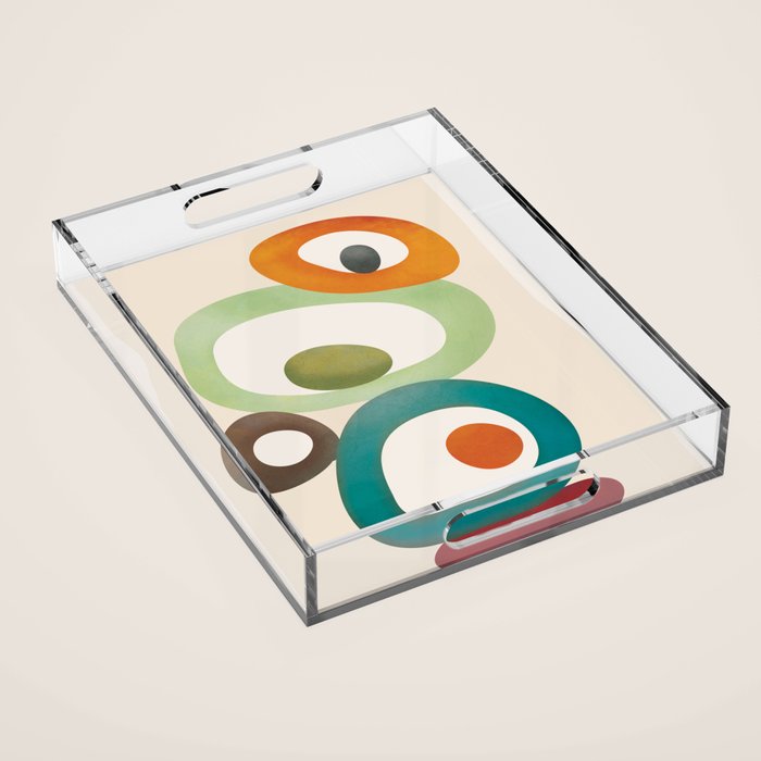 Mid-Century Modern Abstract Art 03 Acrylic Tray Gallery Image 1