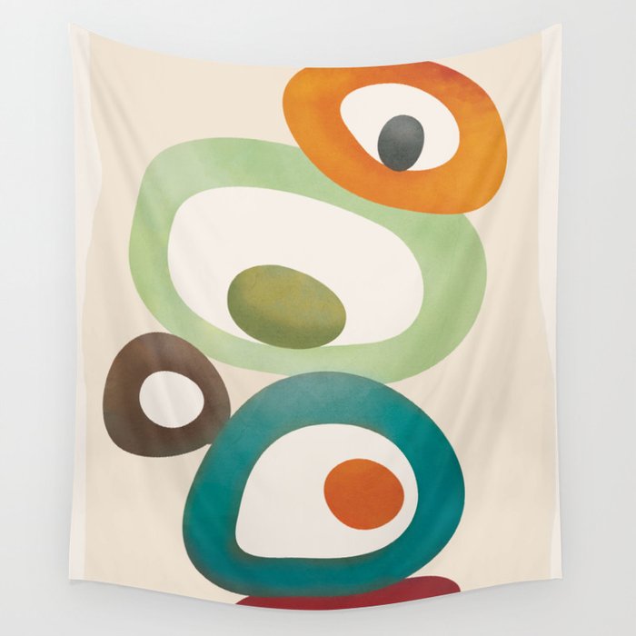 Mid-Century Modern Abstract Art 03 Wall Tapestry Gallery Image 1