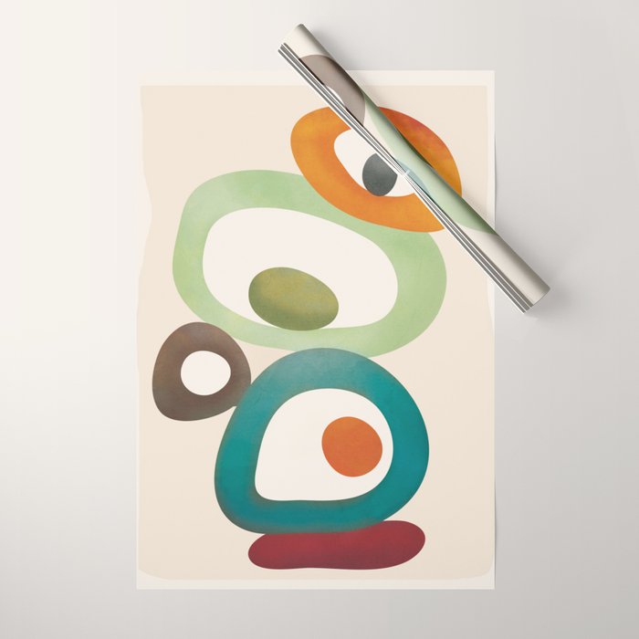 Mid-Century Modern Abstract Art 03 Wrapping Paper Gallery Image 1