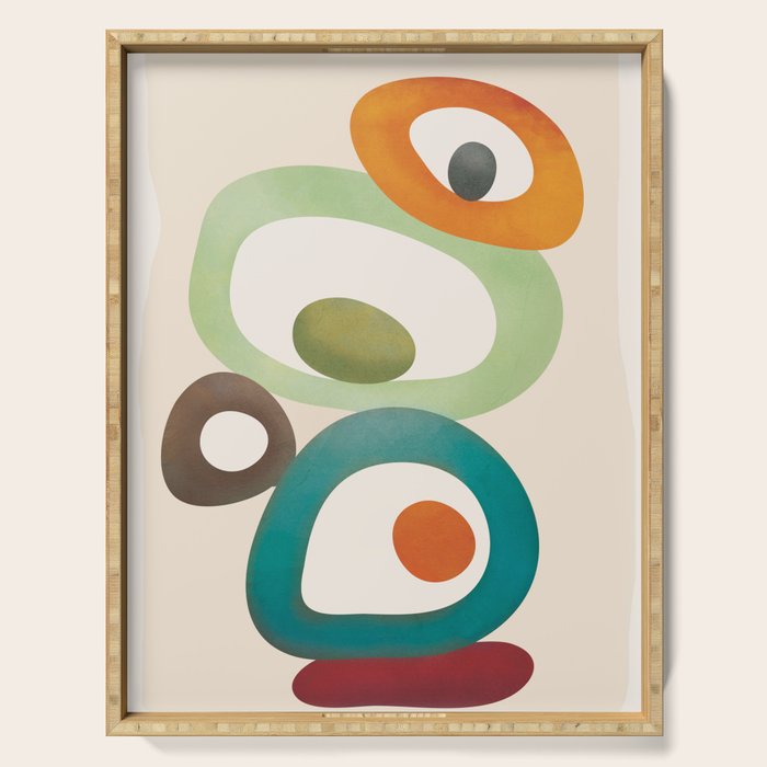 Mid-Century Modern Abstract Art 03 Serving Tray Gallery Image 1