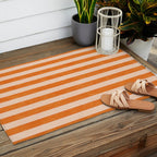 STRIPES 001 D - Pumpkin Outdoor Rug Gallery Image 2