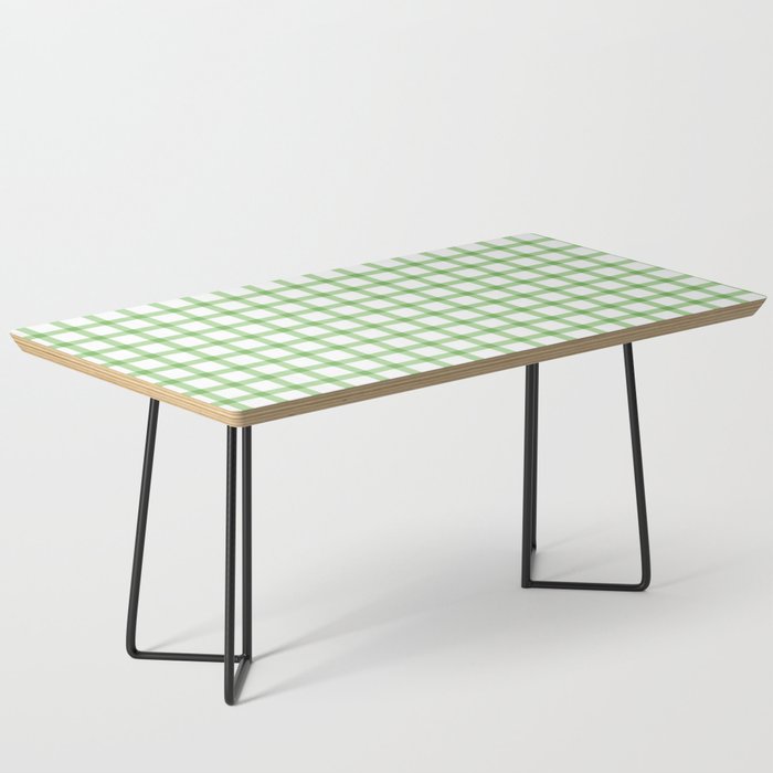 Green geometric plaid gingham pattern Coffee Table Gallery Image 1