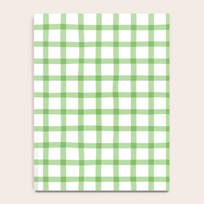 Green geometric plaid gingham pattern Notebook Gallery Image 4