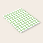 Green geometric plaid gingham pattern Notebook Gallery Image 2