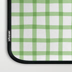 Green geometric plaid gingham pattern Laptop Sleeve Gallery Image 3