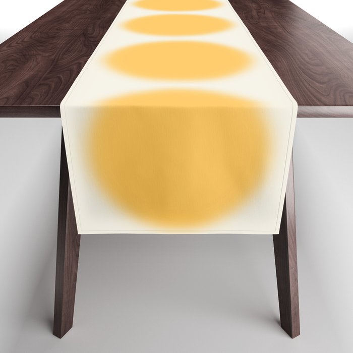 Abstraction_SUN_YELLOW_CIRCLE_BLUR_LOVE_POP_ART_0602A Table Runner Gallery Image 1