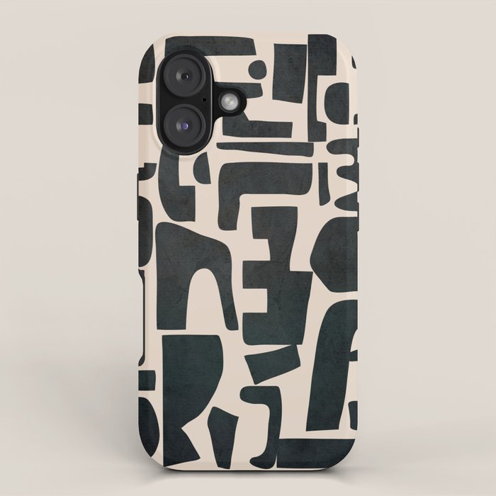 Organic Contemporary Modern Shapes 01 iPhone Case Gallery Image 1