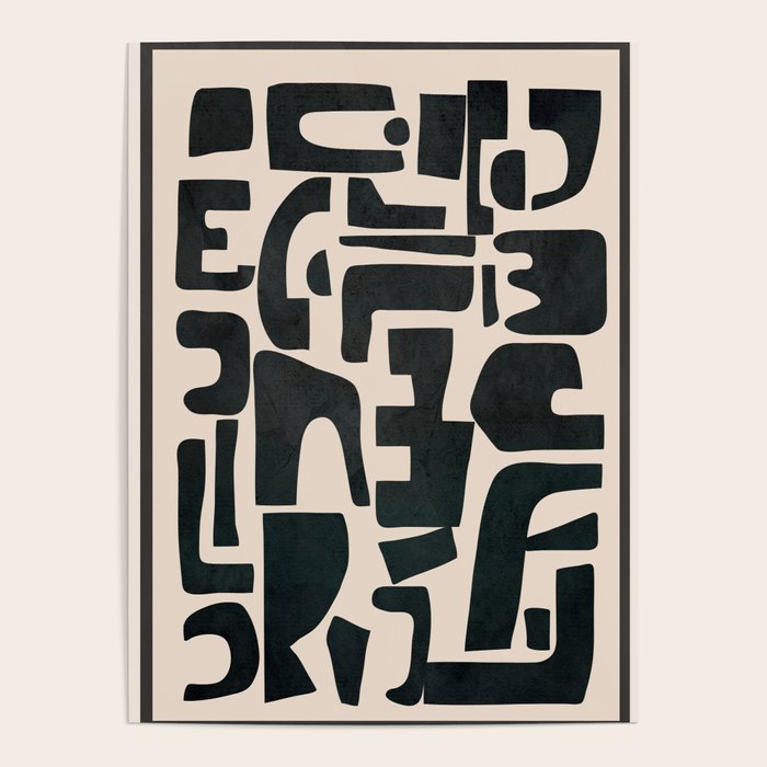 Organic Contemporary Modern Shapes 01 Poster Gallery Image 1