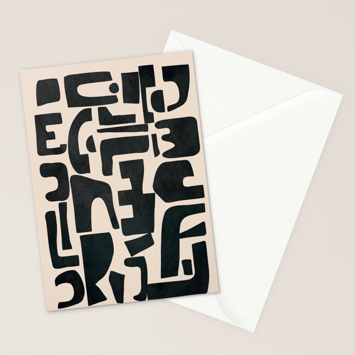 Organic Contemporary Modern Shapes 01 Stationery Card Gallery Image 2